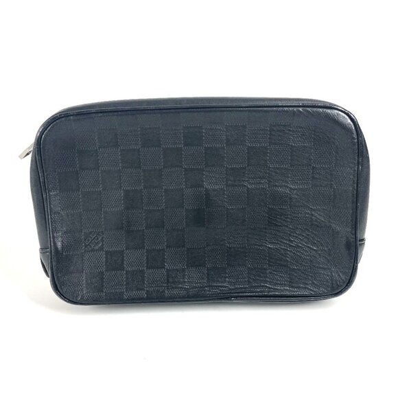 LOUIS VUITTON Black Damier Leather Bag - Picture 1 of 15